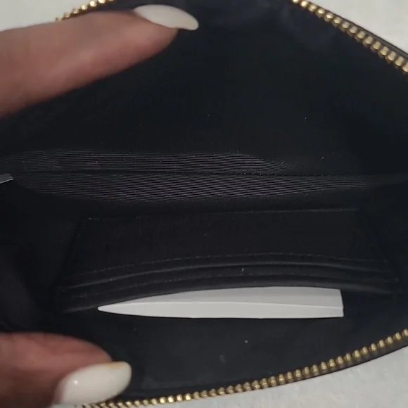 Coach Pebble Black Wristlet - Picture 3 of 12